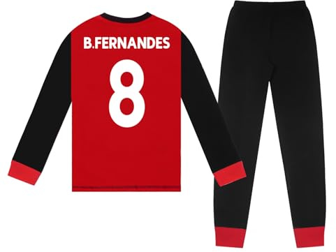 Manchester United FC Boys B.Fernandes 8 Long Pyjamas Red 5-6 Years