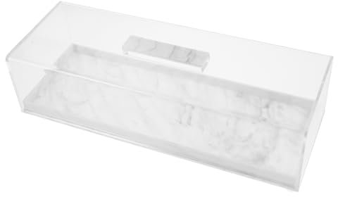 COLLBATH Bandeja Rectangular Con Tapa Para Tartas y Cupcakes Soporte De Acrílico Cúpula Para Queso Bandeja De Servicio