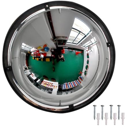 YZWZZXC Acryl-Straßenspiegel, Ausfahrt Spiegel, für Sicherheitsbereiche Auf Einfahrten, Seitenansicht von Außenlagern, Runder Wandspiegel für Den Einsatz im Büro(30cm/12in)