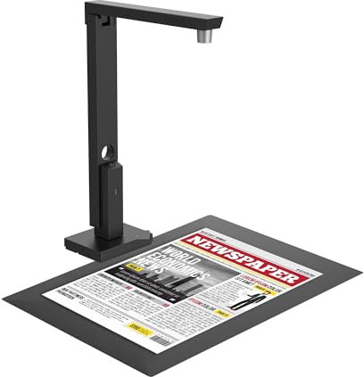 Escáner de Libros con cámara de Documentos Escáner de Documentos portátil 800 Pro 8MP 270DPI Escaneo rápido 1s/página, escáner A4 liviano for Hojas Planas, fácil de Usar Versátil y multicompatible