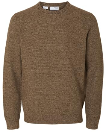 Selected Homme Herren Slhross Ls Knit Structure Crew Neck Noos Slhross Ls Knit Structure Crew Neck Noos (1er Pack)
