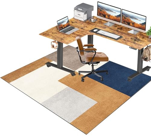 Office Chair Mat for Carpet Floor - Floor Mats Wood/Tile Protection Mat for Office & Home - 60 x 90 cm Heavy Duty Anti-Slip Hardwood Floor Protector Rug - Gaming Chair Mat Non-Slip Protective