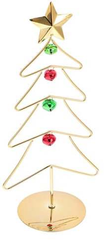 Warmhm Albero Di Natale Ferro Con Campane Albero Decorativo Da Scrivania Per Esposizione Di Ornamenti Facile Da Montare Per Decorazioni Festive e Centrotavola Natalizi