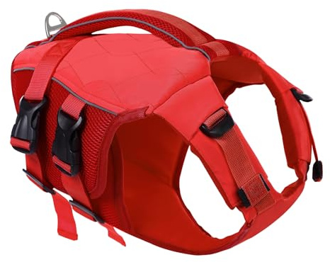 KONVINIT Schwimmweste Hund,Hundeschwimmweste,Schwimmwesten für Hunde -Dog Life Jacket für Kleine Mittel Große Hunde zum Bootfahren,Schwimmen,Surfen,Größenverstellbar mit Griff und Reflektoren