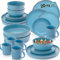 SÄNGER Bombay Saphir | Kombiservice 20 teilig, Steingut Geschirr 4 Personen, 4x Speiseteller 4x Dessertteller 4x Schalen 4x Pastateller 4x Kaffeebecher, Teller Set modern | VALUE COLLECTION