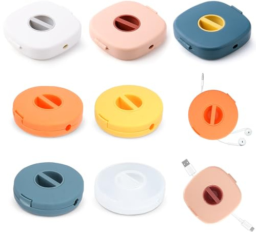 OT-NVWOZR 7 Stück Kabelaufwickler, Dehnbarer Kabelaufroller Tragbare Ladekabel Organizer, Einziehbar Kabel Management für USB- Kabel Kopfhörerkabel Datenkabel Kabelaufwicklung Mehrfarbig