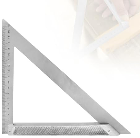 45 und 90 Grad Winkel, Zimmermannswinkel, Multifunktional Anschlagwinkel Metall, 200mm Dreieckslineal aus Aluminium, Schreinerwinkel Tischlerwinkel Winkelmesser Winkel Anschlagwinkel