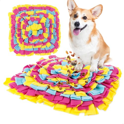 Schnüffelteppich Hund Katze Fleece-Material Schnüffelmatte Hund,Schnüffelspiele hund für Kleine Bis Mittelgroße Haustiere,Waschbare,Kognitives Enrichment-Training,Interaktives Hundespielzeug