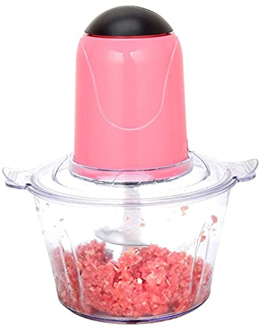Hachoir à Viande électrique 2L 220V, broyeur, emballeuse à saucisses, Machine à hacher Les Aliments pour Fruits et légumes (Pink)