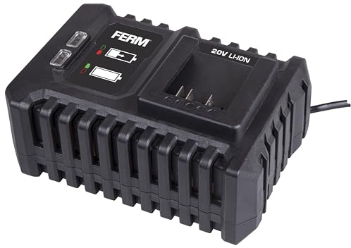 FERM 20V Schnellladegerät – Kompatibel mit AX-Power & FX-Power Akkus (CDA1154/1155/1158/1159/1160) – Schnelles Laden in 60 Min – LED-Anzeige & Überlastschutz