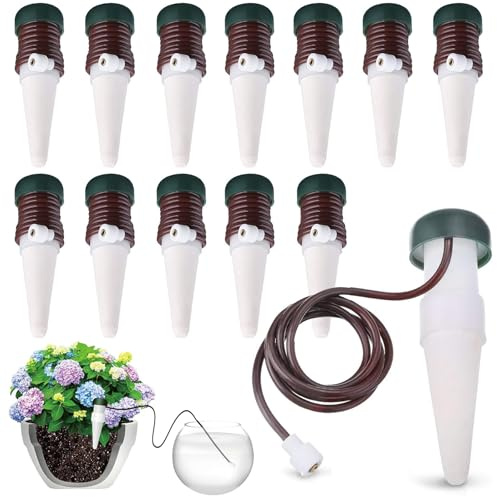 12 pezzi di distributore d'acqua per piante da interno, sistema di irrigazione classico, sistema di irrigazione automatica per piante da appartamento, sistema di irrigazione per balcone, sistema di