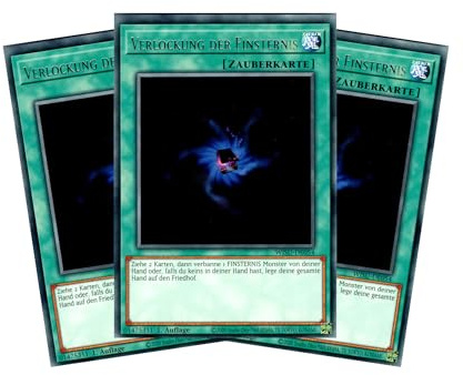 Verlockung der Finsternis - Playset (3 Karten) - WISU-DE054 - Rare - 1. Auflage - Deutsch - Yugioh - Wild Survivors - mit RC-Fieldcenter