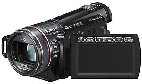 Panasonic HDC-SD300 EG-K Full HD-Camcorder (SD/SDHC-Card, 12-fach opt. Zoom, 6,9 cm (2,7 Zoll) Display) schwarz