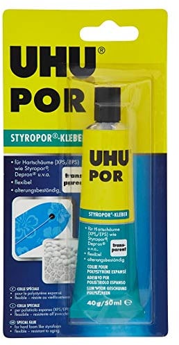 UHU Por Adesivo Per Modellismo Per Polistirolo Espanso 40g