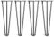 [HLC] 4 x Hairpin Table Legs – Superior Double Weld Steel Construction With Screws, Build Guide & Protector Feet Worth £8 Included! – 10mm Steel [16/40cm,Black]