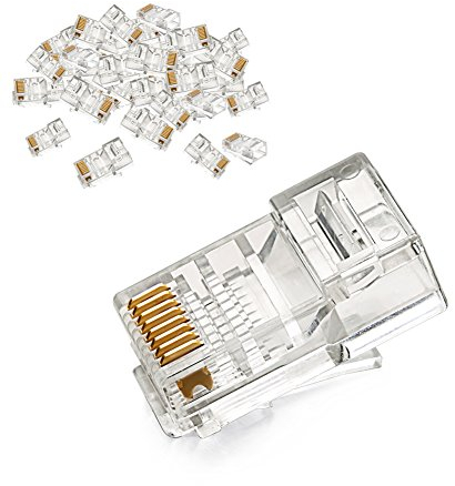 UGREEN Lot de 50 Cat 5e Connecteur RJ45 Ethernet Réseau Embout Fiche 8P8C pour Câble Réseau Cat 6/5e/5