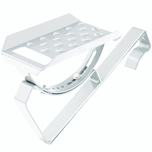 Einzeltritt Dachtritt 25cm für Dachziegel und Biberschwanzziegel zum Einhängen (RAL 9006 - Silber)