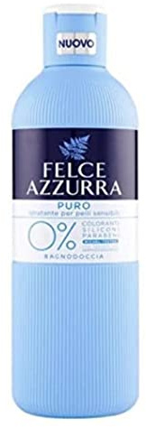 3x Felce Azzurra (Paglieri) Puro Body Wash Shower/Bath Gel for Sensitive skin 650ml 0% Colourants, Silicon or Parabens!