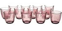 BORMIOLI ROCCO 5034705 Bicchiere Acqua Line in Vetro Rosa, Cl 29, Glass