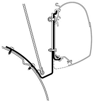 Thule VW Lift Dachadapter (zur Verwendung mit Direktmontage), Schwarz/Silber