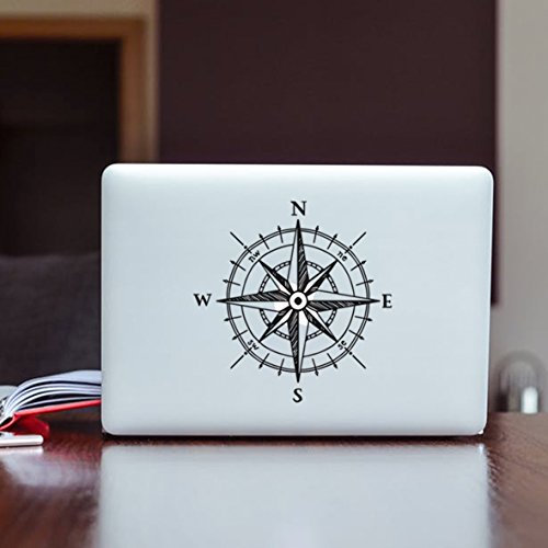 Compass Design | Wall art geographic vinyl Sticker | Urban Art Window, Car, Laptop Decal (Large)