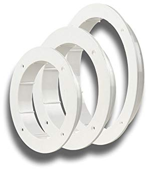 K-TECH-PRO Bride de fenêtre ronde en PVC - Système de contre-bride - Diamètre : 100 mm
