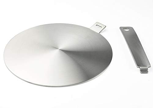 Adaptador de inducción, disco convertidor de placa de cocción de inducción, placa de difusión de calor, con asa y base separables (24 cm)