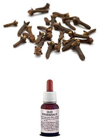 Olio essenziale 100% Puro GAROFANO CHIODI Naturale Uso Interno/Esterno (10 ml)