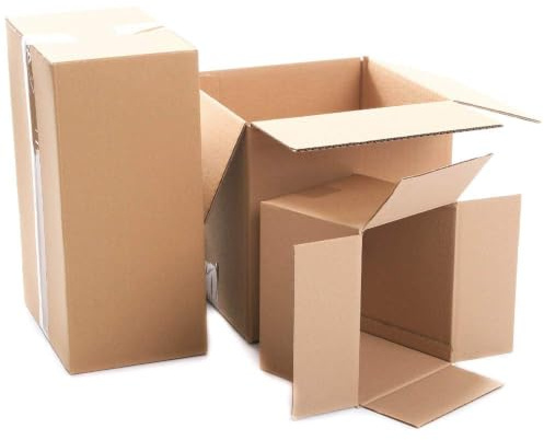 Karton Faltkartons Verpackungen Versandkarton Schachtel Faltschachtel Versand Box Umzugkarton 1-wellig (250 x 175 x 100 mm, Menge: 50 Stück)
