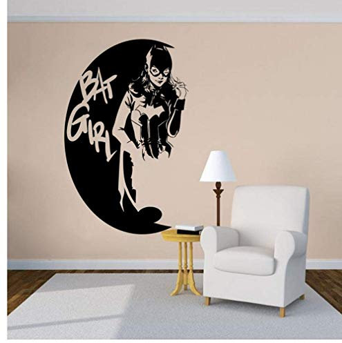 Cartoon Design Wandtattoo Batgirl Vinyl Wandaufkleber Home Grils Zimmer Wohnkultur Batgirl Logo Wandkunst Poster 42X66Cm