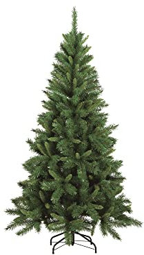 Dmora Albero di Natale 240 cm Amsterdam, Pino Artificiale, Albero Effetto Reale, Alberello Natalizio Extra folto, 120x120 h240 cm, Verde