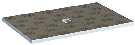 LUX ELEMENTS Receveur de douche étanche prêt à carreler, dimensions 140 x 90 cm, TUB-MR 1400/900 LTUBE10704, gris