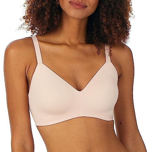 DKNY Damen Women's Active Comfort Wirefree T-Shirt Bra Sport-BH, Undurchsichtige, Blush, 75DD