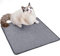 PETTOM Kratzmatte Katze Groß, Kratzteppich Sisal 60×60cm, Kratzbretter Boden rutschfest, Natürlicher Sisalteppich für Katzen (Dunkelgrau)