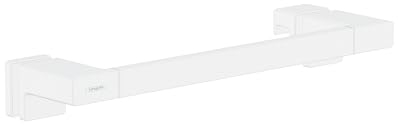 hansgrohe AddStoris - Duschtürgriff, Haltegriff Dusche, Handtuchhalter, Badetuchhalter, verdeckte Befestigung, Badezimmer Zubehör, Mattweiß, 41759700
