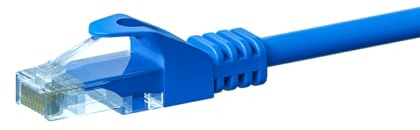 Danicom CAT5e Netzwerkkabel - U/UTP - 1.50 m - Blau - 100% Kupfer | POE, Ethernet, LAN, Patchkabel, Datenkabel, RJ45 - für Serverschränke, Switches, Router, Modems!