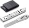 VOGARB Portable Finger Nail Clippers Ultra Slim Foldable Wide Jaw Opening Slanted Nail Cutter with File Travel Double Head Curved and Bevel Trimmer Sharp(Silver with File)