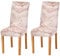 xigua 4PCS Chair Cover Rose Gold Marble Ripple Dining Chair Slipcovers Stretch Table Seat Protector Covering for Home Hotel Room Wedding Party Restaurant
