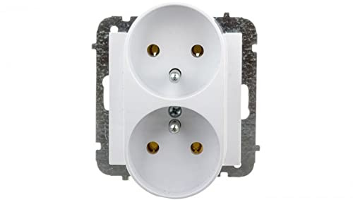 Sentia Doppelsteckdose z/u 16A IP20 weiß 1443-10 elektro-plast weiß 5906868431060
