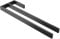kalb | Handtuchhalter Jörn mit Zwei Stangen für Waschtisch, schwarz, Aluminium, Länge: 400mm, Höhe: 25mm, Tiefe: 120mm