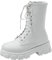 Stivali alti da donna invernali con tacco lungo sopra il ginocchio, stivali lunghi eleganti, caldi e imbottiti, invernali, bianco, 39 EU
