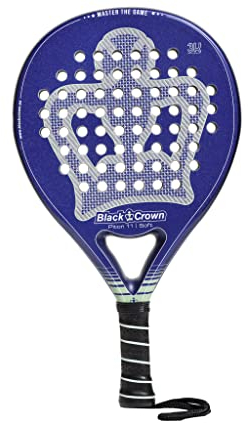 Black Crown - Pala de Padel Piton 11 Soft- Forma Redonda - Equilibrio Entre Control y Potencia - Peso 355 gr - Marco 38 mm 80% Fibra de Carbono - Resistente - Golpes agresivos