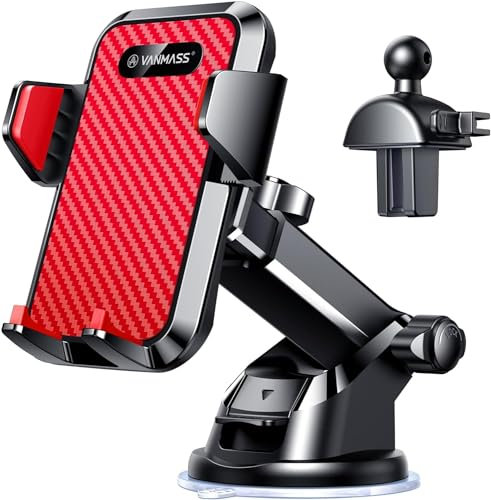 VANMASS BEST Car Phone Holder 2025 【85+ LBS Strongest Suction & True Military-Grade】 Rotatable Universal Mobile Phone Mount Dashboard Windscreen Vent Automobile for iPhone 16 Pro Max 15 14 13 Samsung