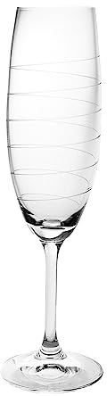 6 Flûtes/Coupes à Champagne en Cristal - Service Twist (17cl) - Maison Klein - Artisan du Cristal - Coffret Cadeau - Estampillé : Klein 54120 Baccarat France