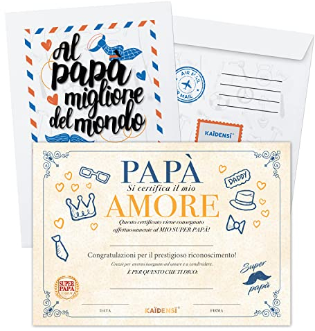 KAÏDENSÏ Ideas de regalo para el día del padre original – Pergamino al mejor padre del mundo – Ideas de regalos divertidas – Gadget cumpleaños originales para él