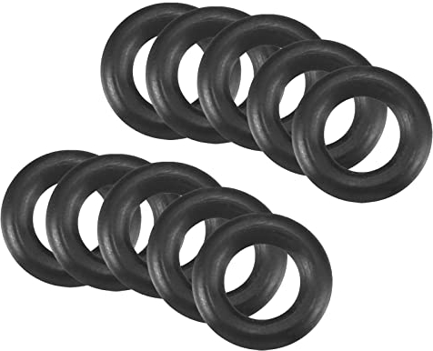 QUARKZMAN 10 Stücke Nitrilgummi Gummidichtung Dichtring 8mm x 4mm x 2mm für Wasserhahn Klempner Reparatur Dichtung Verbindung, Schwarz