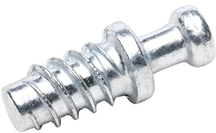 20 Pack Screw-in Dowel Furniture Connector, Zinc, 7/16 (11.5mm) Length for 3/16 (5mm) Hole, R012Z