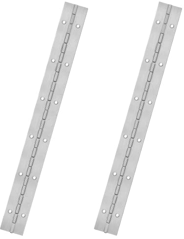 2pcs Cerniera Lunga Acciaio Inox Cerniera Per Armadio Per Pianoforte a Vite Cerniera Porta Pianoforte Cerniera a Barra Lungo L'Ispessimento Può Essere Utilizzato Per Ante e Armadi Di Mobili Pesanti