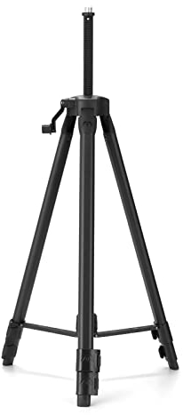 KKnoon 1,5 M Laser Level Stativ Höhenverstellbare Aluminiumlegierung Verlängerungsstange Stativhalterung Nivelliermaschine Teleskopstange mit Wasserwaage