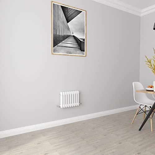 White radiators Horizontal 2 Column Rads Cast Iron Style Central Heating radiators for Bathroom,Living Room and Kitchen 300x425mm